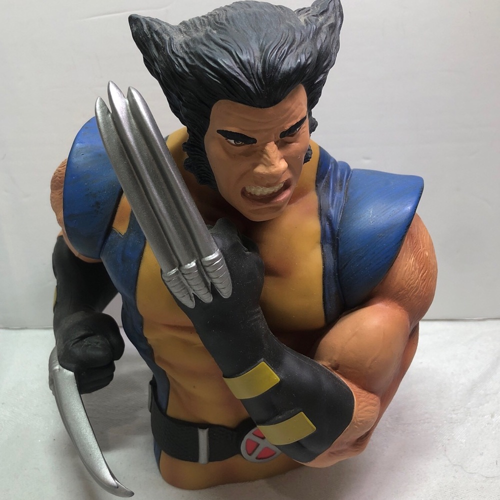 Wolverine Bust Piggy Bank Statue Figure Coin Bank X-Men Marvel 2006 7"